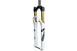 Вилка GRINZ ES-547 HRLO AIR 27,5"1.1\8"ход120мм, воздушная, локаут гидравлический, магниевая, под ось 15мм(без оси),безрезьбовая, белая\черная\золотая,  1,8кг.