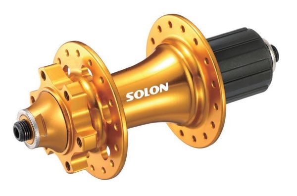 Втулка задняя Solon DH902R 32H DISC M10*135mm, эксцентрик, крепление IS6, 2 промподшипника,под кассету 8/9 скоростей, черная