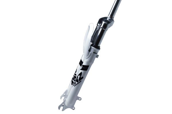 Вилка GRINZ ES 225-2 26"*1" безрезьбовая, пружина, стальная, белая\черная, 2,55кг